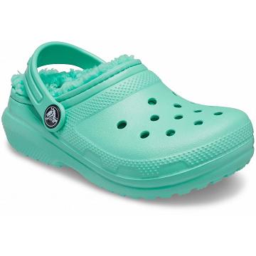 Pantuflas Crocs Classic Forro Clog Niña Verde Menta | Mexico 1614WNBY